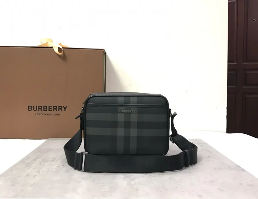Burberry 350 B Compact Crossbody Bag with Logo Embellishment