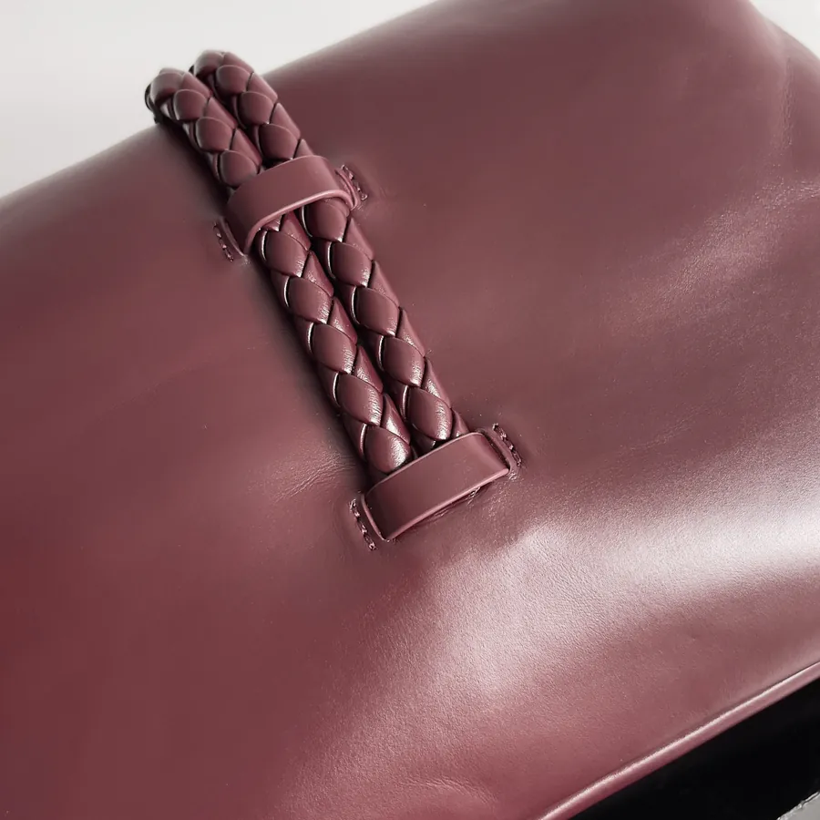 Bottega Veneta Ladies Logo Tote Bag, Smooth Leather, Sleek and Sophisticated