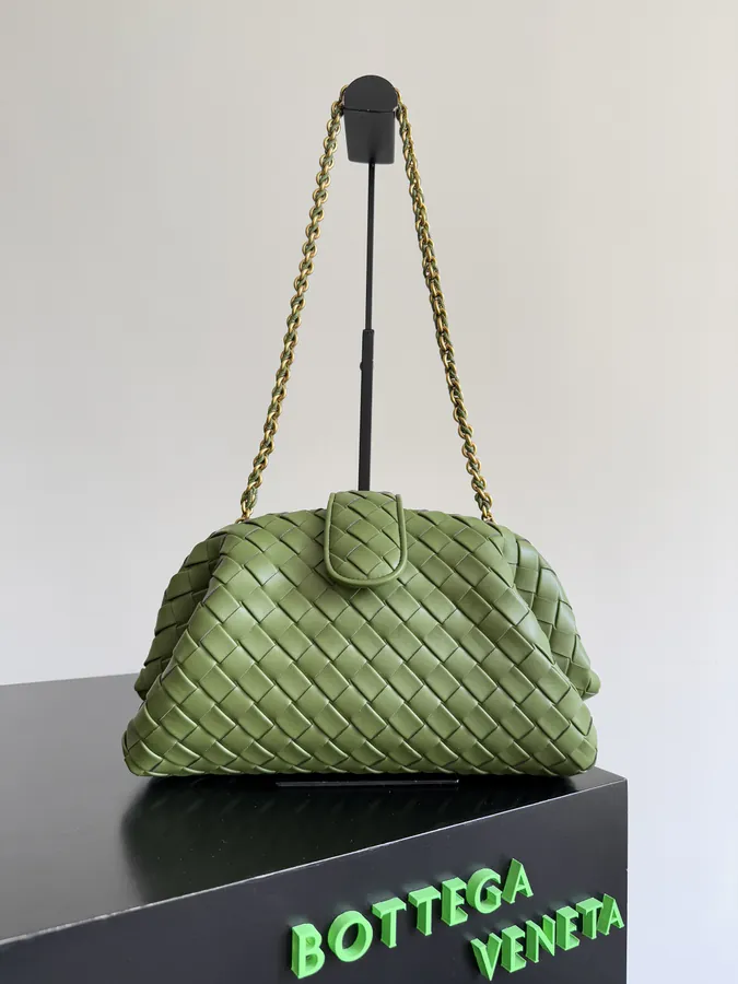 BOTTEGA VENETA Laurens Clutch with Chain Timeless Elegance