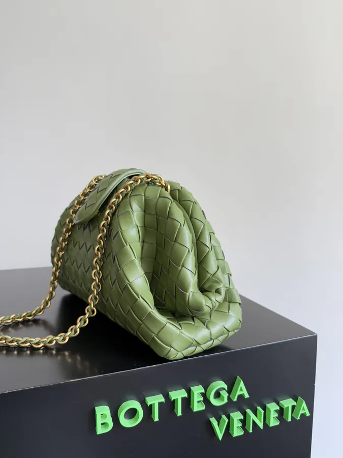 BOTTEGA VENETA Laurens Clutch with Chain Timeless Elegance
