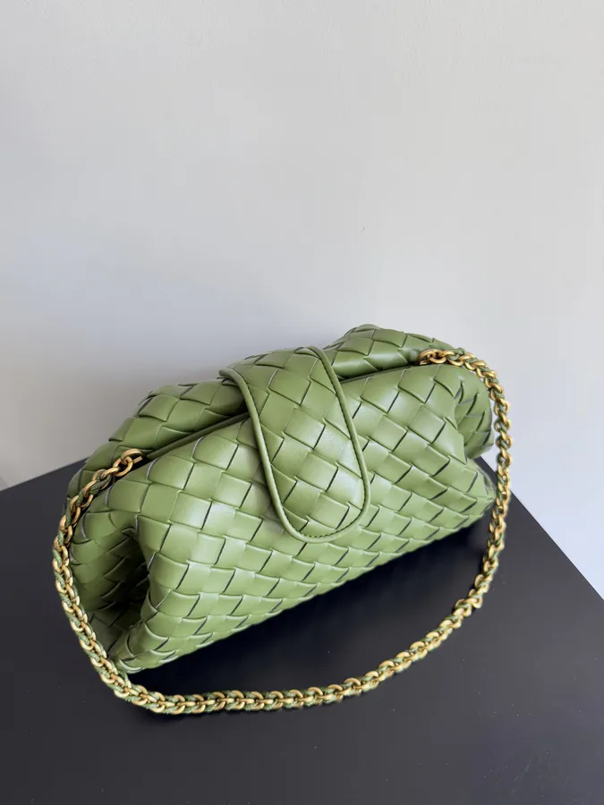BOTTEGA VENETA Laurens Clutch with Chain Timeless Elegance