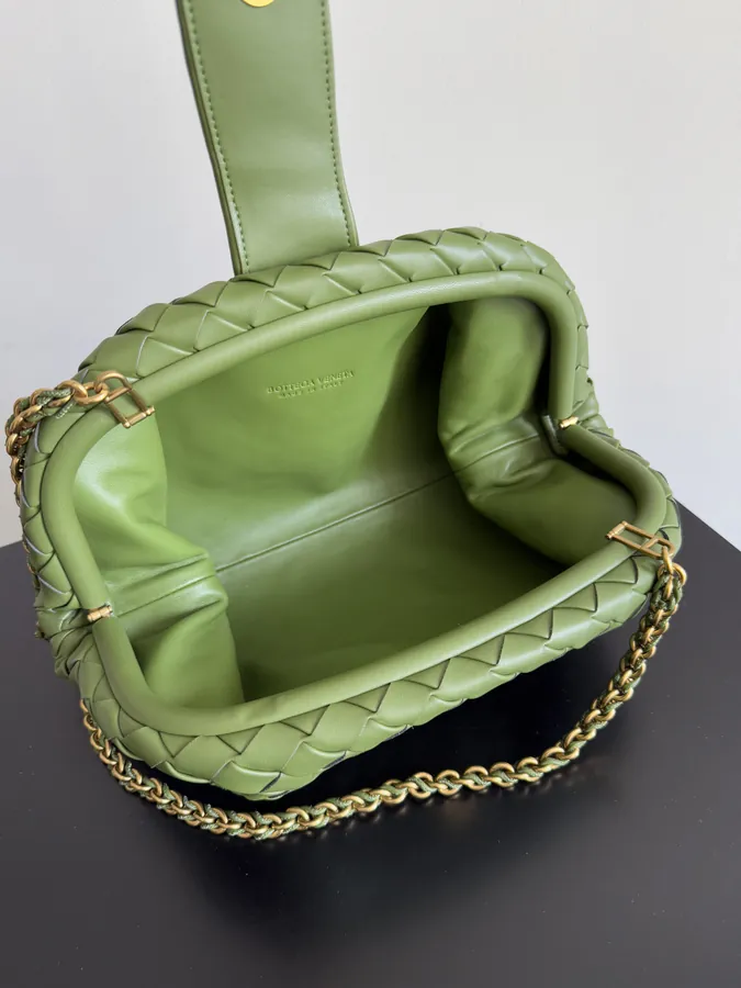 BOTTEGA VENETA Laurens Clutch with Chain Timeless Elegance