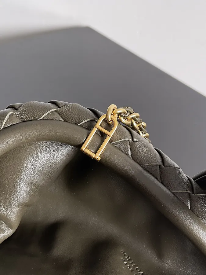 BOTTEGA VENETA Lauren Clutch with Chain Timeless Elegance