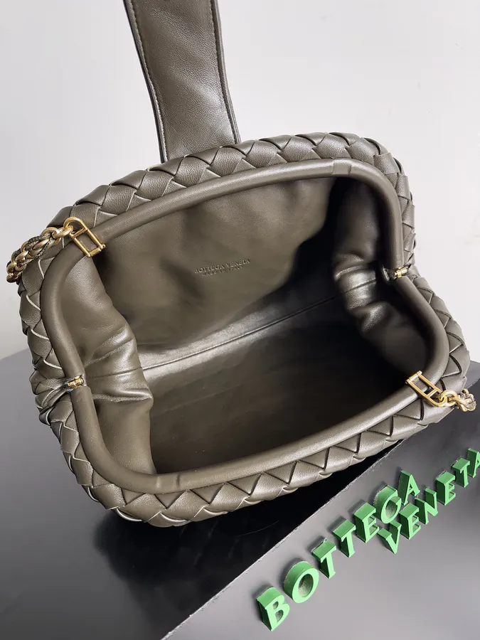 BOTTEGA VENETA Lauren Clutch with Chain Timeless Elegance