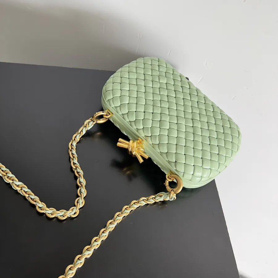 BOTTEGA VENETA Ladies Knot Evening Bag with Chain