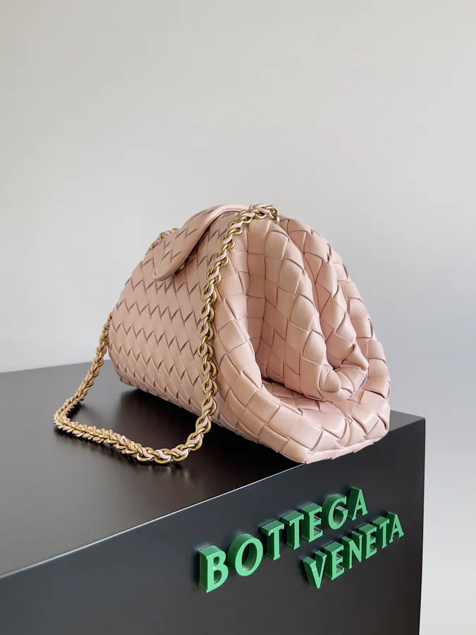 BOTTEGA VENETA Lauren Clutch with Chain Timeless Elegance