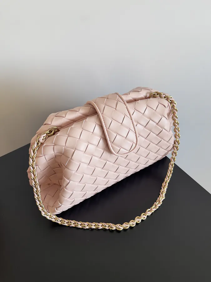 BOTTEGA VENETA Lauren Clutch with Chain Timeless Elegance