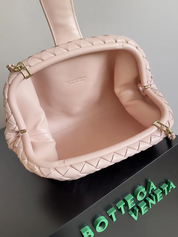 BOTTEGA VENETA Lauren Clutch with Chain Timeless Elegance