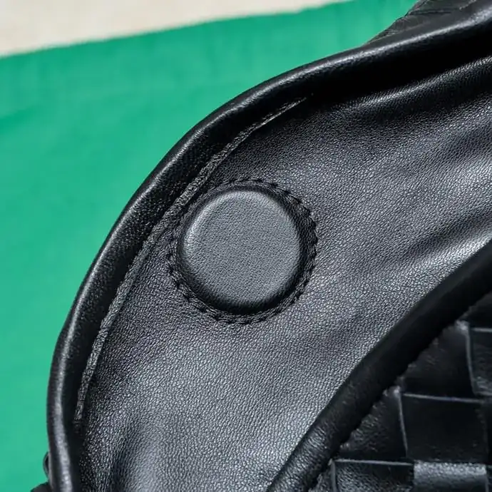 Bv New Mini HOP Bag with Woven Leather Handle
