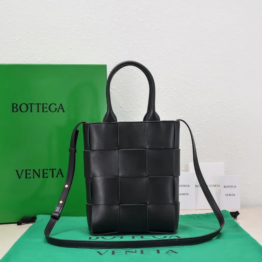 Mini Intreccio Woven Leather Tote Bag with Detachable Strap
