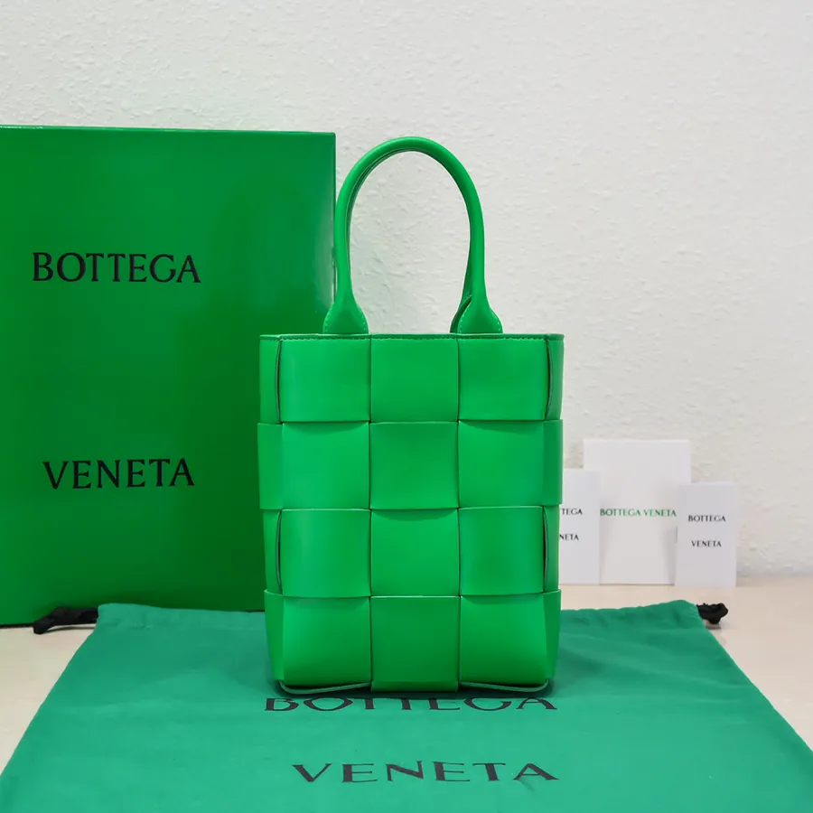 Mini Intreccio Woven Leather Tote Bag with Detachable Strap
