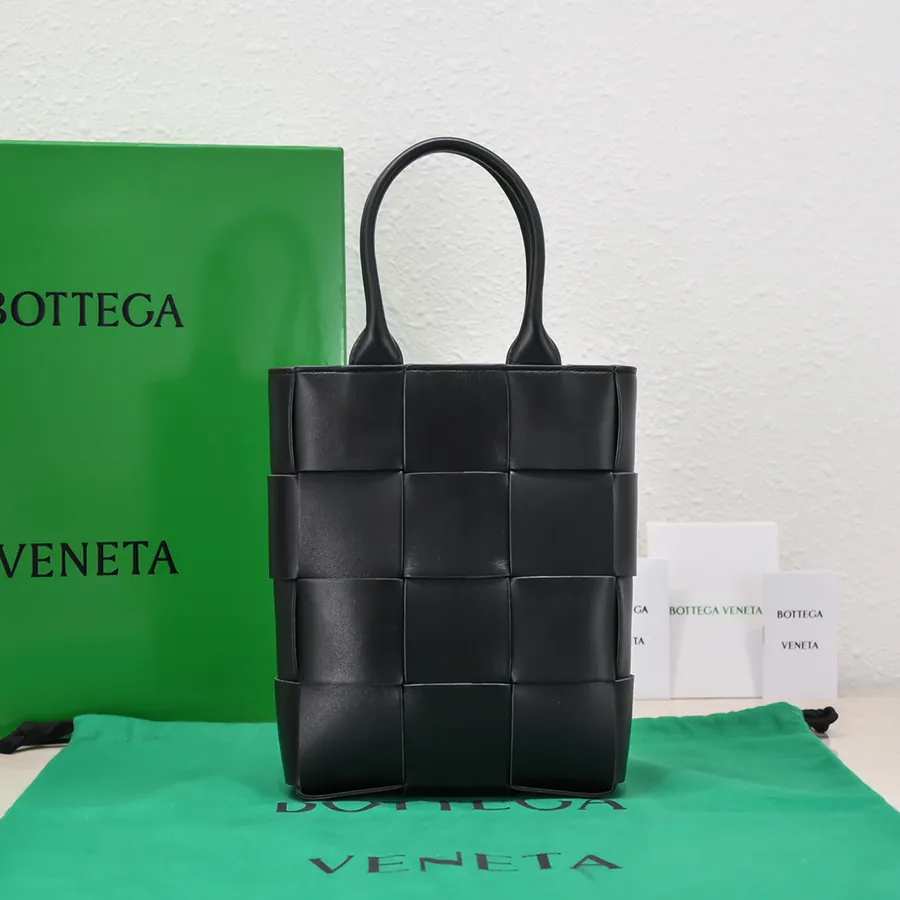 Mini Intreccio Woven Leather Tote Bag with Detachable Strap
