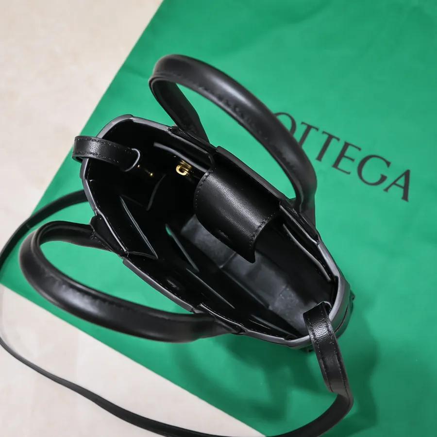 Mini Intreccio Woven Leather Tote Bag with Detachable Strap