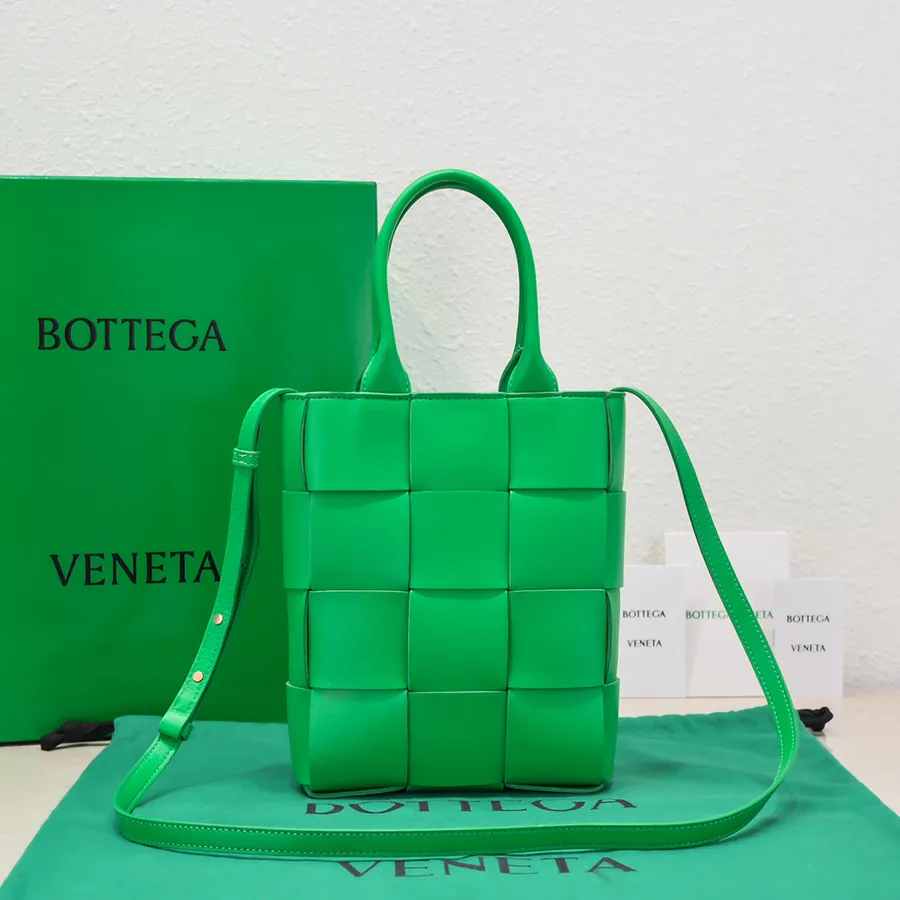 Mini Intreccio Woven Leather Tote Bag with Detachable Strap