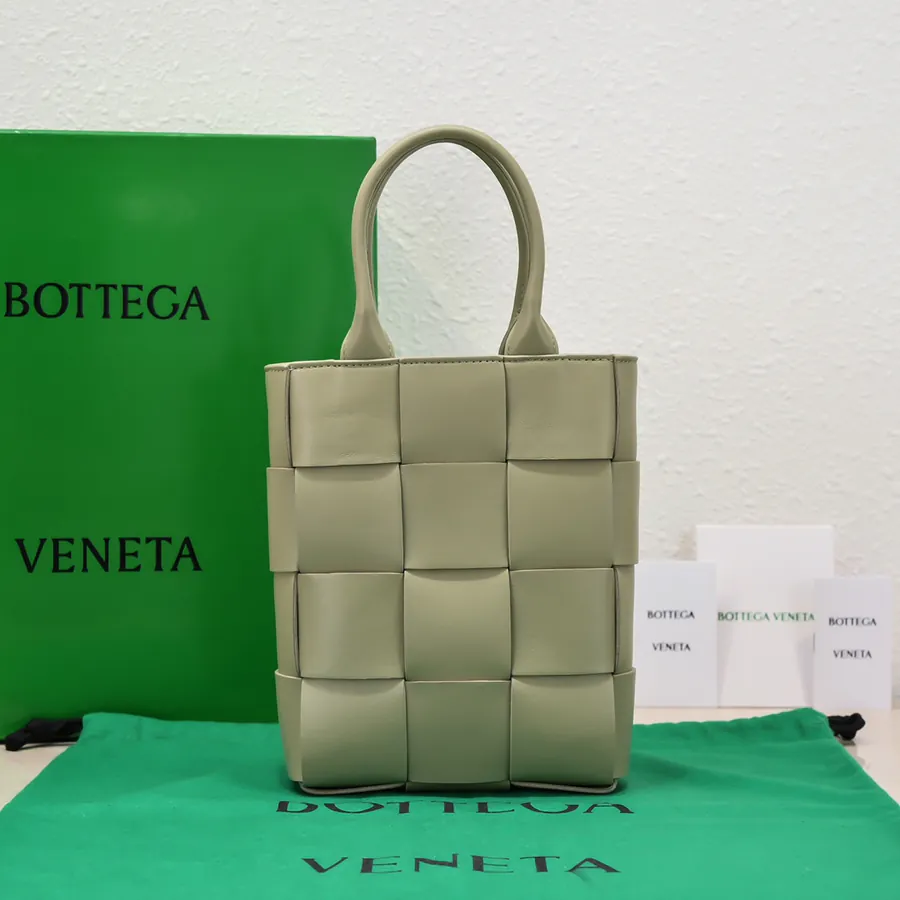 Mini Intreccio Woven Leather Tote Bag with Detachable Strap