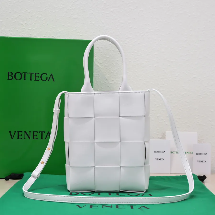Mini Intreccio Woven Leather Tote Bag with Detachable Strap