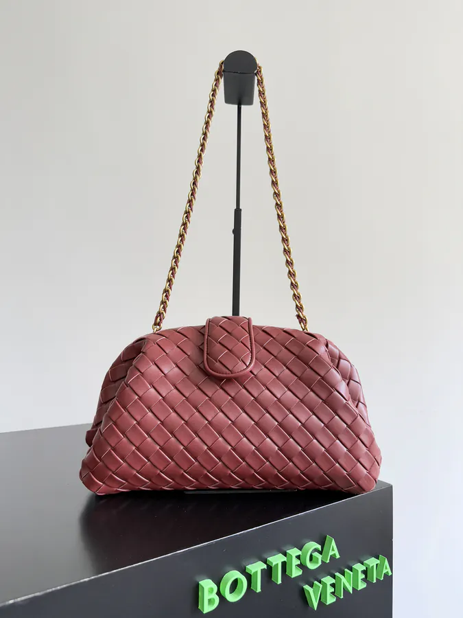 BOTTEGA VENETA Laurens Clutch with Chain Timeless Elegance