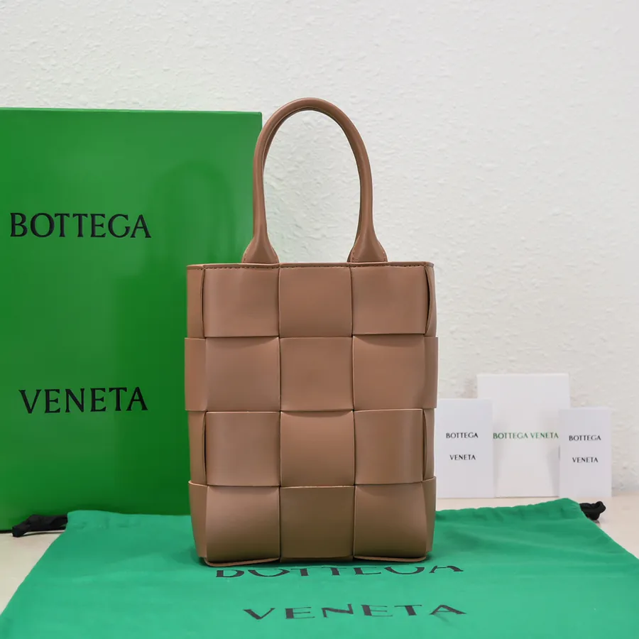 Mini Intreccio Leather Tote Bag with Detachable Strap