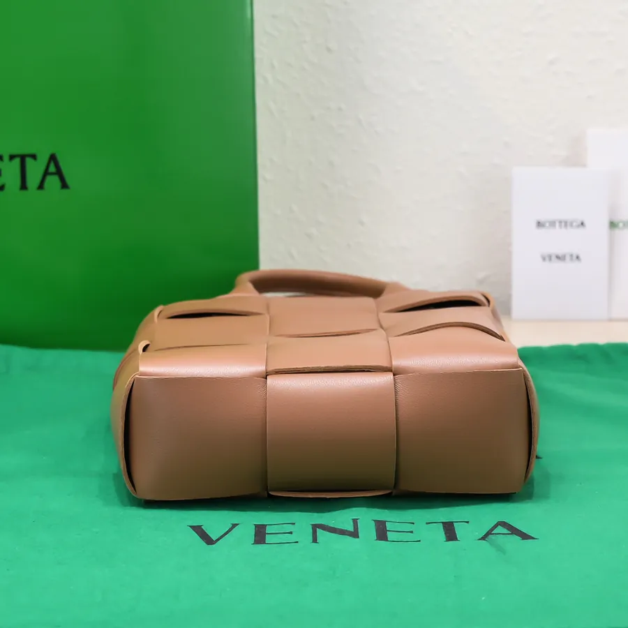 Mini Intreccio Leather Tote Bag with Detachable Strap