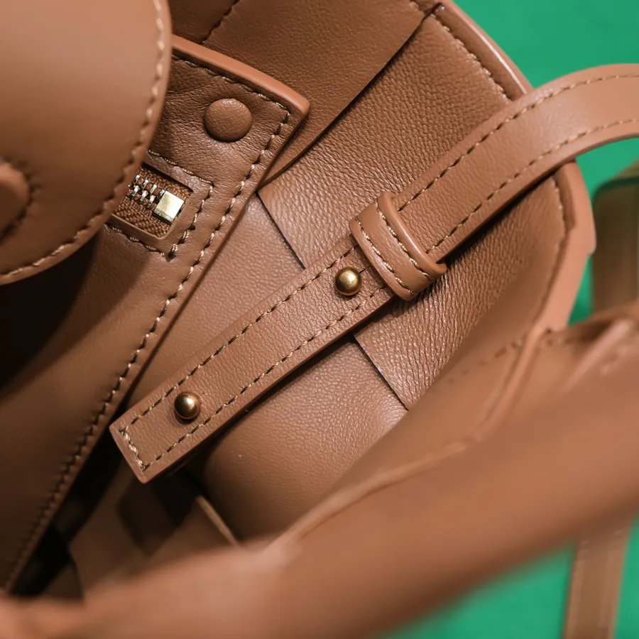 Mini Intreccio Leather Tote Bag with Detachable Strap