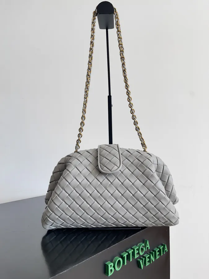 BOTTEGA VENETA Laurens Clutch with Chain Timeless Elegance