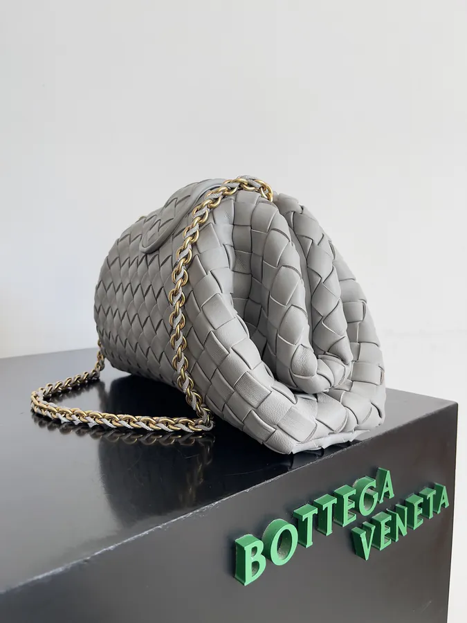 BOTTEGA VENETA Laurens Clutch with Chain Timeless Elegance