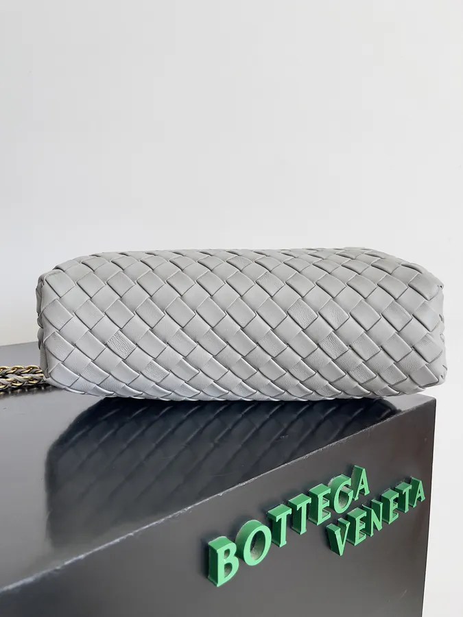 BOTTEGA VENETA Laurens Clutch with Chain Timeless Elegance