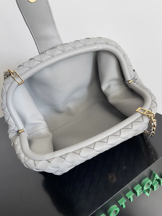 BOTTEGA VENETA Laurens Clutch with Chain Timeless Elegance