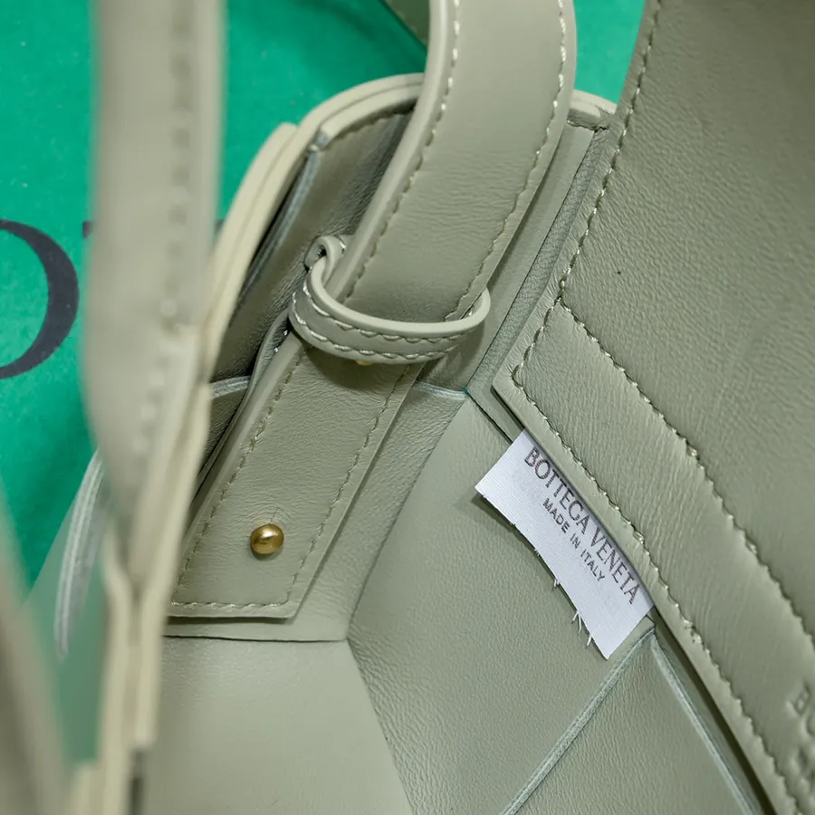 Mini East West Arco Tote in Intreccio Leather