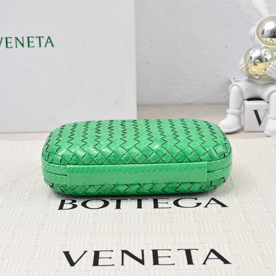 BV Knot Snake Skin Evening Bag