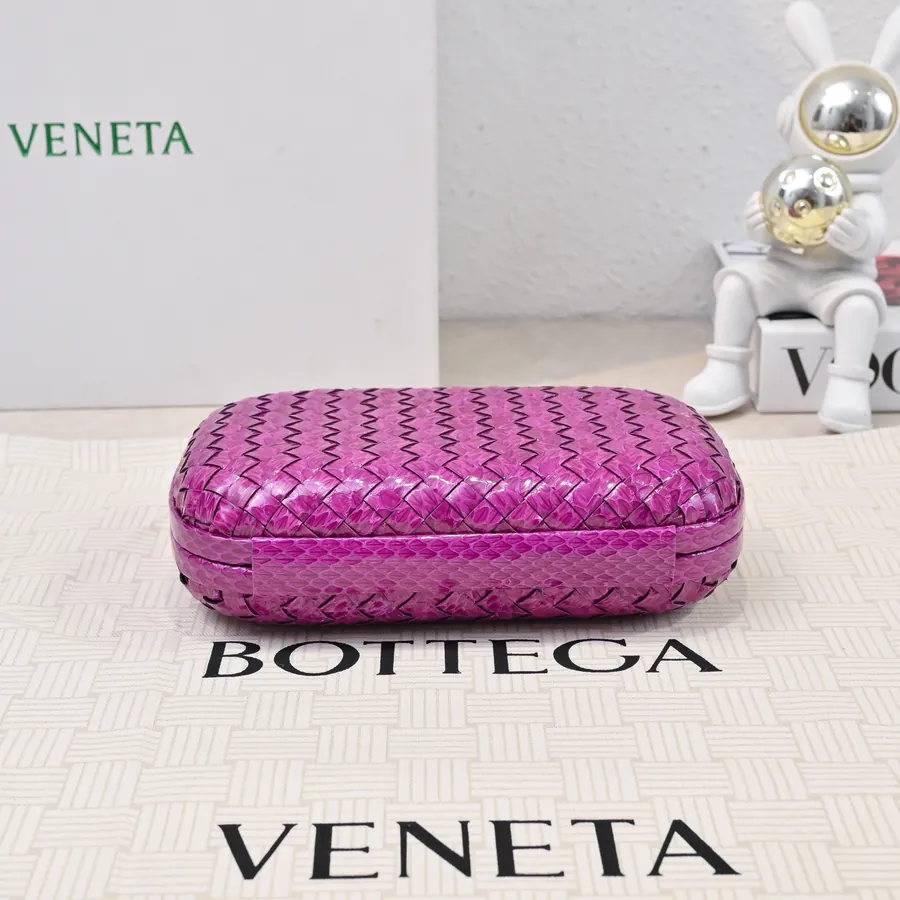 BV Knot Snake Skin Evening Bag