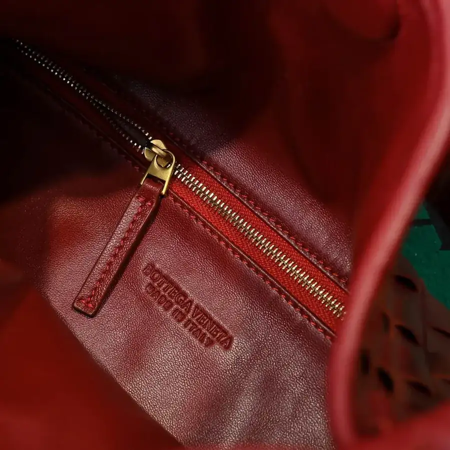 Bv New Medium HOP Bag with Woven Leather Handle