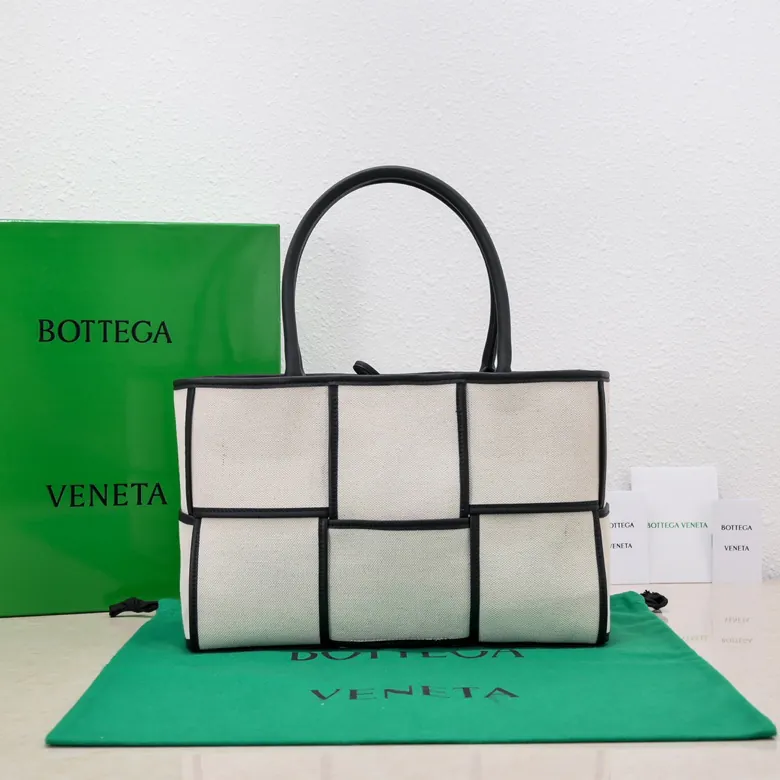 B Family New Arrival Arco Tote Lightweight Canvas & Leather Tote