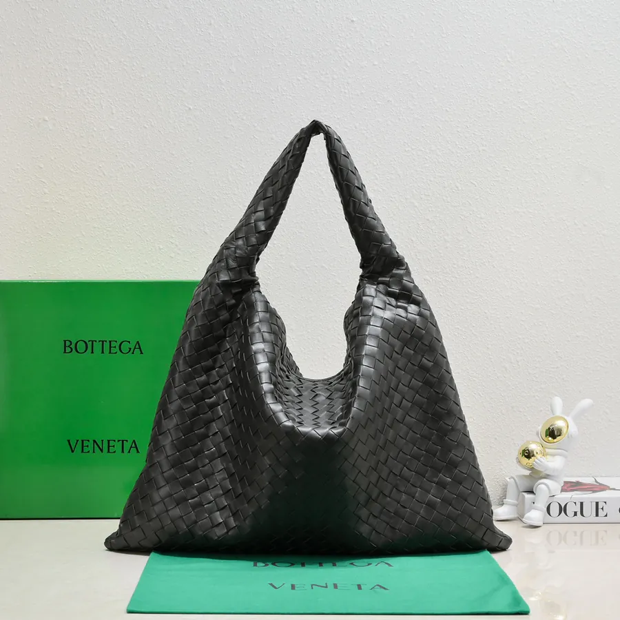 Bv New Large HOP Bag with One Piece Leather Weave Handle