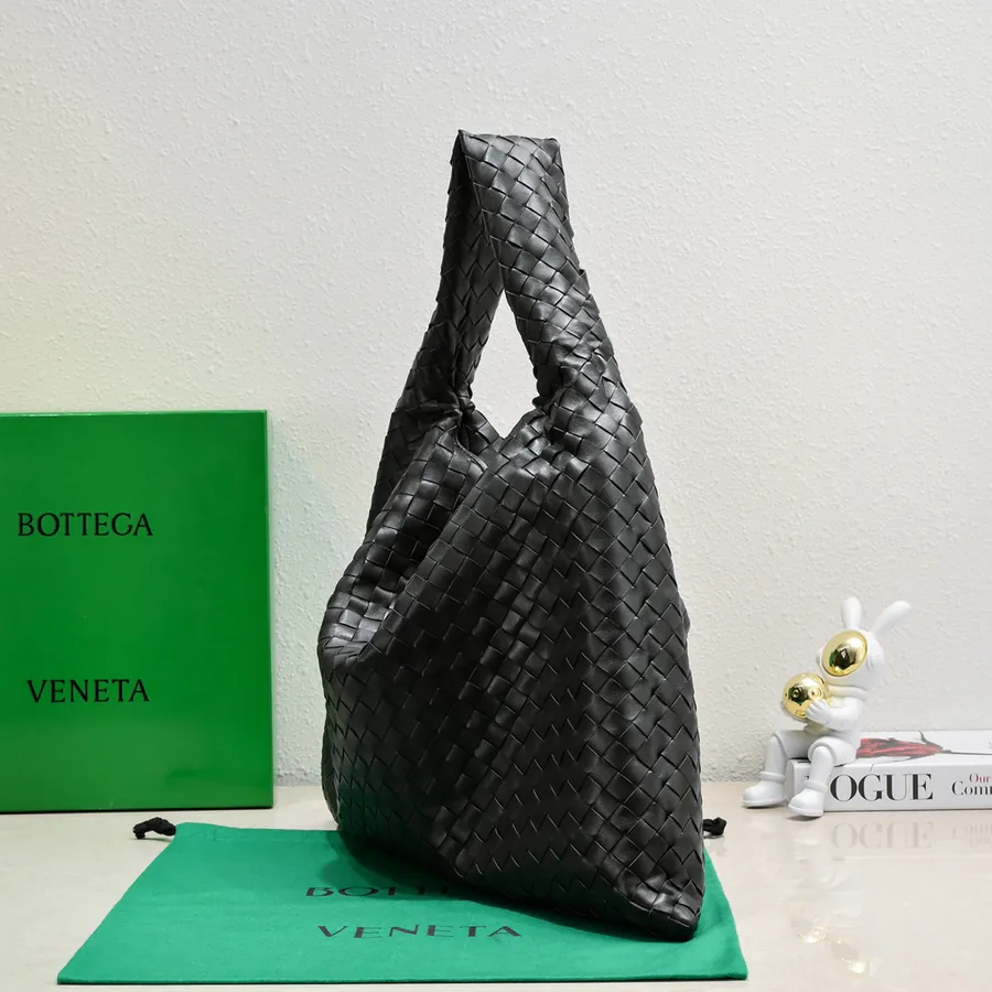 Bv New Large HOP Bag with One Piece Leather Weave Handle