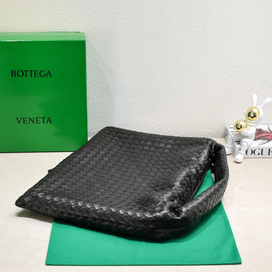 Bv New Large HOP Bag with One Piece Leather Weave Handle