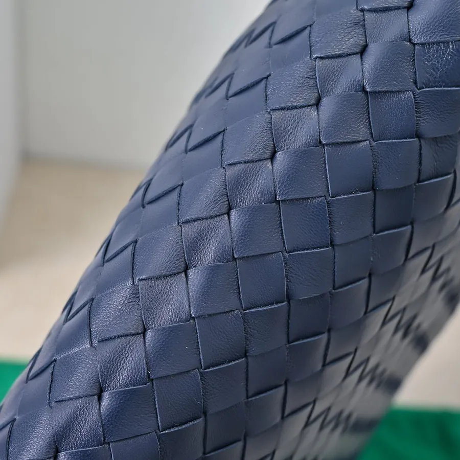 Bv New Medium HOP Bag with Grained Calfskin and Leather Handle