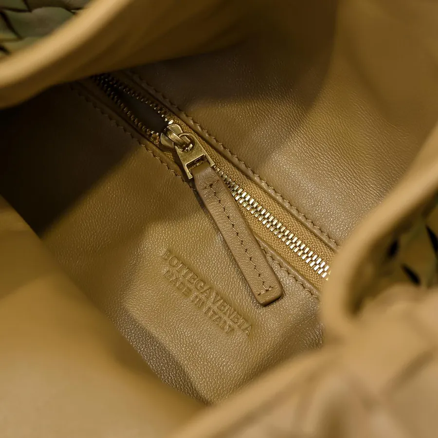 Bv New Medium HOP Bag with Woven Leather Handle