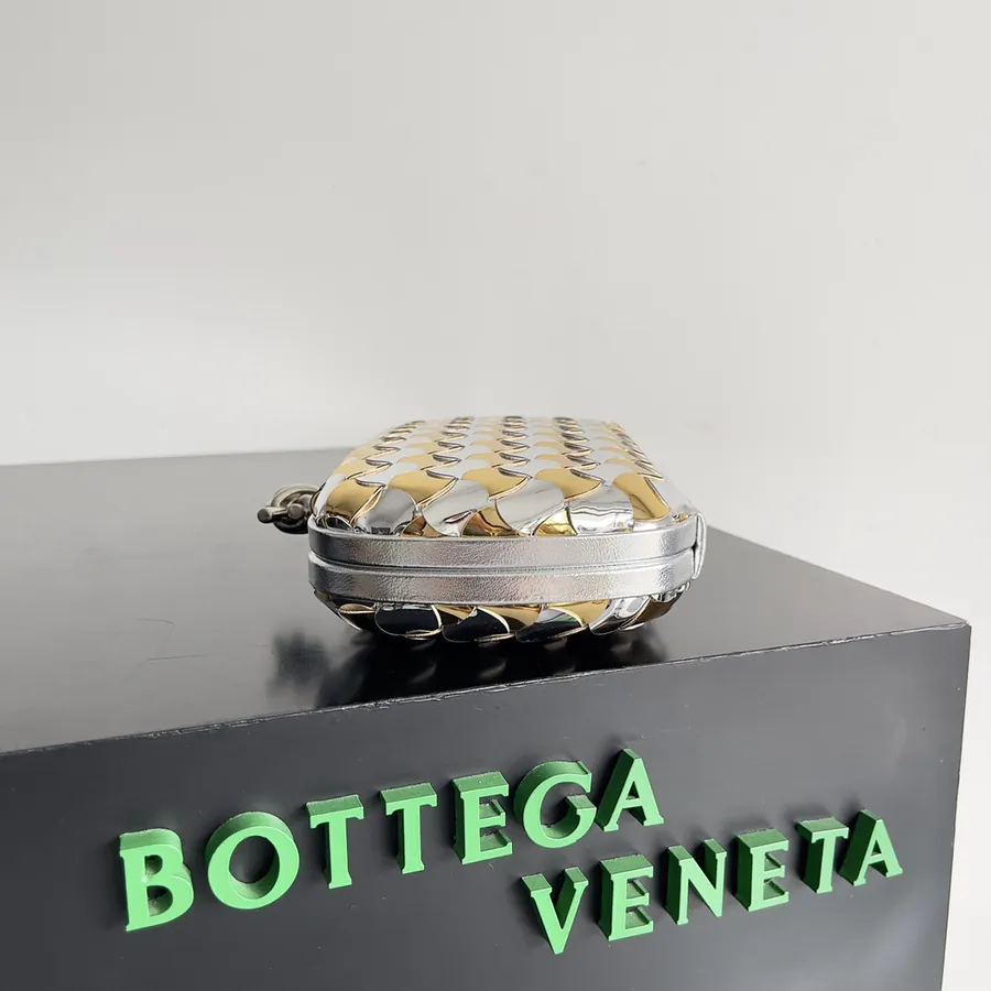 BOTTEGA VENETA 2024 Evening Bag with Wavy Double Weave