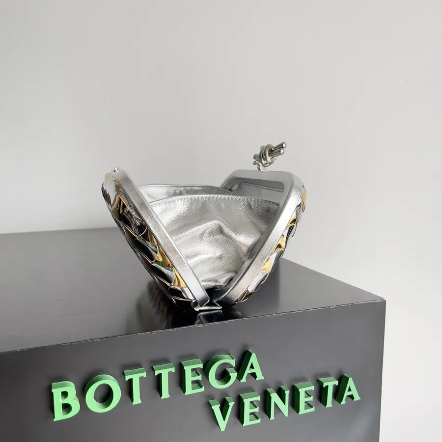 BOTTEGA VENETA 2024 Evening Bag with Wavy Double Weave