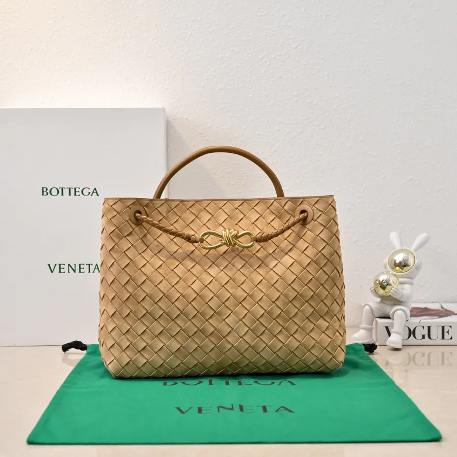 Bottega Veneta Andiamo Bucket Bag Neutral Style
