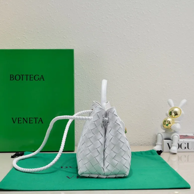 Bottega Veneta Andiamo Handbag Classic Leather Weave with Gold Tassel