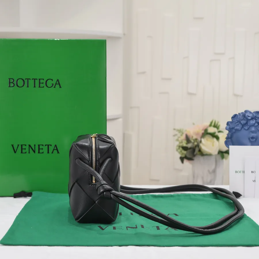 BV Cassette Camera Bag Classic Grained Calfskin, Minimalist Design