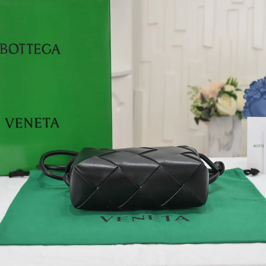 BV Cassette Camera Bag Classic Grained Calfskin, Minimalist Design