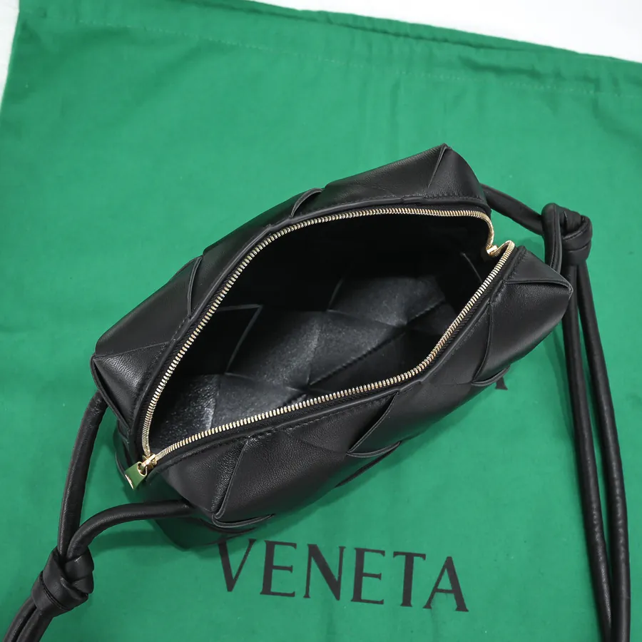 BV Cassette Camera Bag Classic Grained Calfskin, Minimalist Design