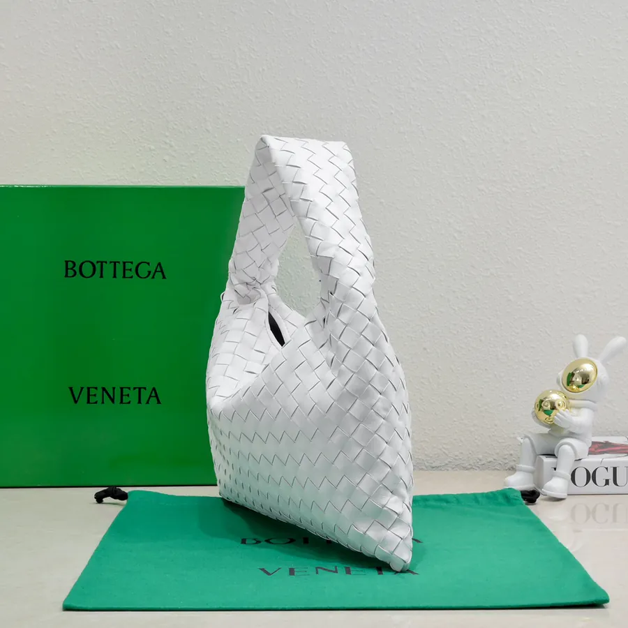 Bv New Mini HOP Bag with Woven Leather Handle