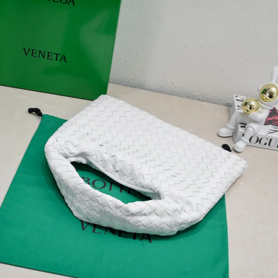 Bv New Mini HOP Bag with Woven Leather Handle