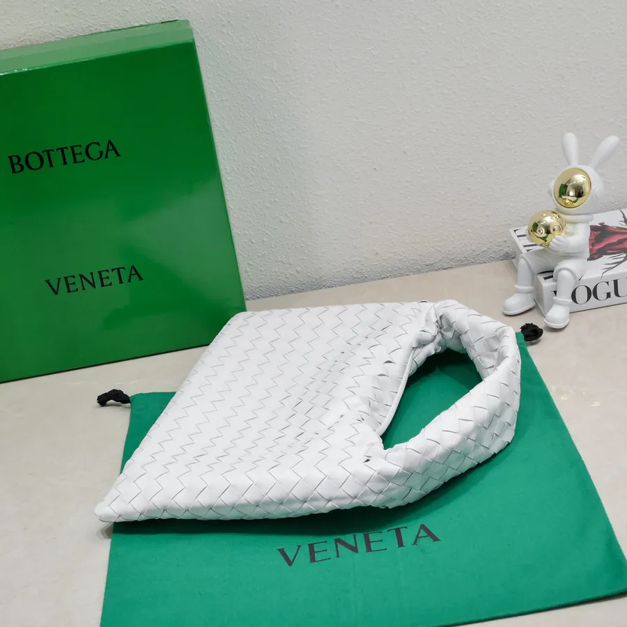 Bv New Mini HOP Bag with Woven Leather Handle