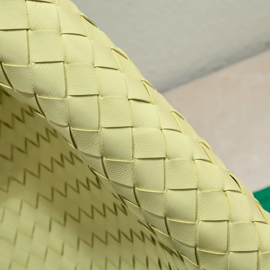Bv New Large HOP Bag with Woven Leather Handle