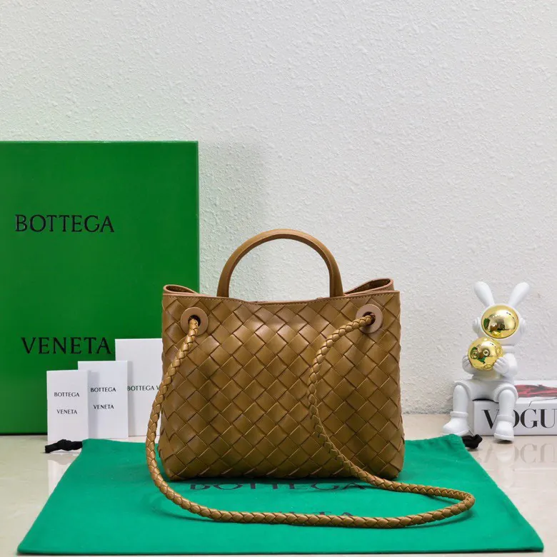 B Brand 2023 Spring Summer Mini Tote with Intrecciato Leather and Adjustable Strap